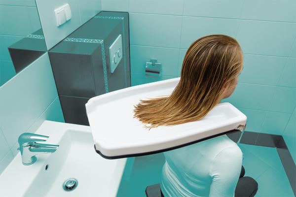Haarwasch-Tablett Haarwaschhilfe Haarwaschtablett