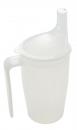 Trinkbecher mit Griff, Tee, langes Mundstück, Schnabelbecher transparent