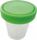 Urinprobenbecher mit Schraubdeckel, 125ml, graduiert, Pack a 10 Stück